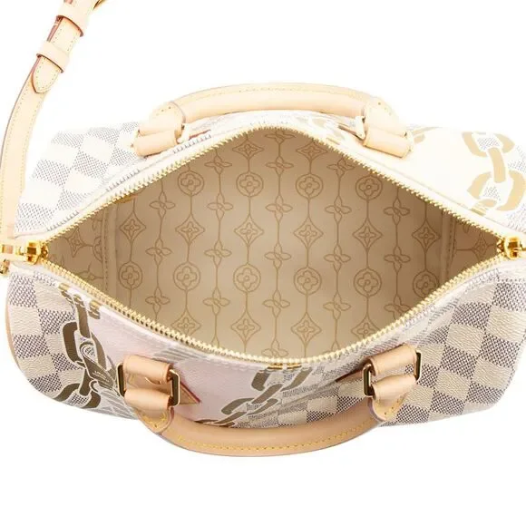 Louis Vuitton Limited Edition Damier Azur Nautical Speedy Bandouliere 25 Satchel - Picture 6 of 11